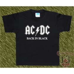 Camiseta de niños ac-dc back in black