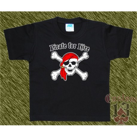 Camiseta de niños, pirate for hire