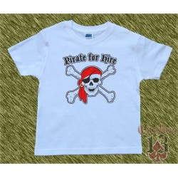 Camiseta de niños, pirate for hire