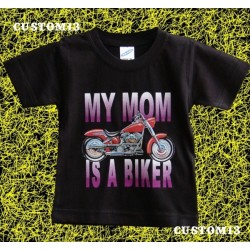 Camiseta de niños, mi mama es motera