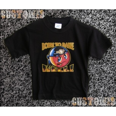 Camiseta de niños, born to rise hell