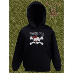 sudadera niño con capucha, pirate girl