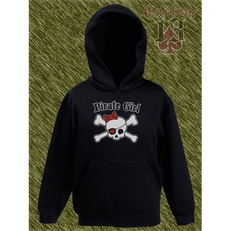 sudadera niño con capucha, pirate girl