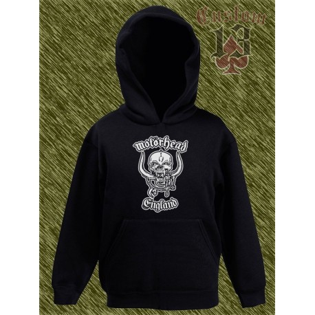 sudadera niño con capucha, motorhead england