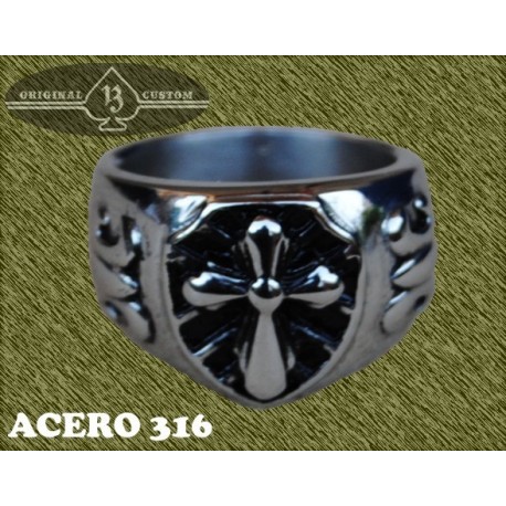 Anillo de acero, sello con cruz