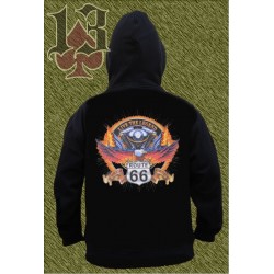 Sudadera con capucha, big twin route 66