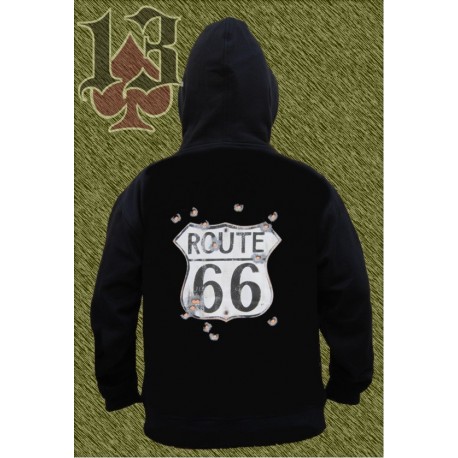 Sudadera con capucha, route 66, disparos