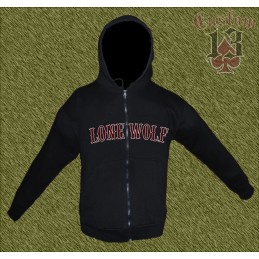 Sudadera con capucha, lone wolf, live free