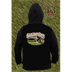 Sudadera con capucha, gas monkey casco con alas