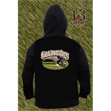 Sudadera con capucha, gas monkey casco con alas