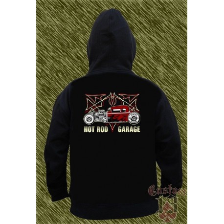 Sudadera con capucha, hot rod garage, pinstriping