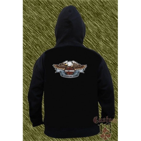 Sudadera con capucha, harley, eagle