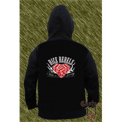 Sudadera con capucha, dice rebels