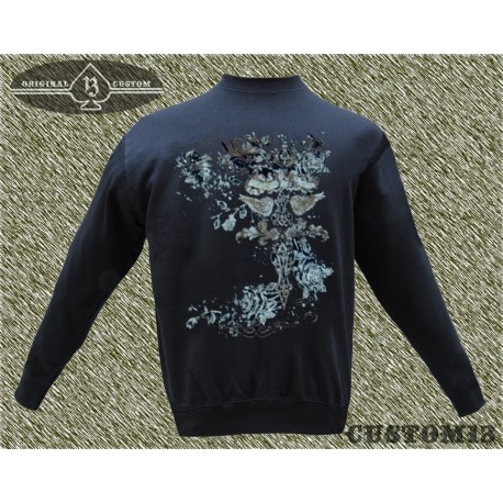 sudadera sin capucha, floral