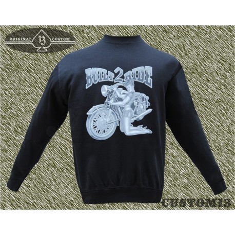 sudadera sin capucha, built 2 ride