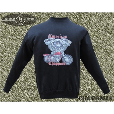 sudadera sin capucha, american choppers