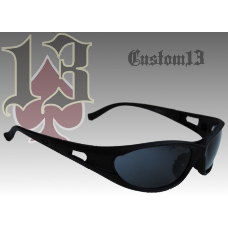 Gafas Custom13, negra, con soportes para graduación