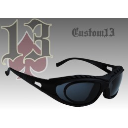 Gafas Custom13, negra, con soportes para graduación