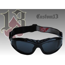 Gafas Custom13, negra, con patillas y goma