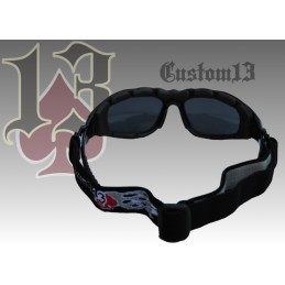 Gafas Custom13, negra, con patillas y goma