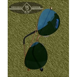 Gafas de sol aviador pequeña, cristal verde