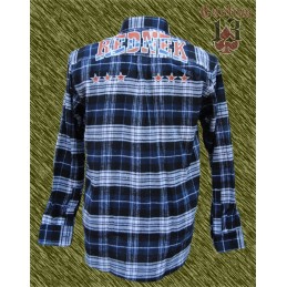 Camisa franela cuadros azul marino, Redneck