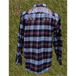 Camisa franela cuadros rojo, Redneck