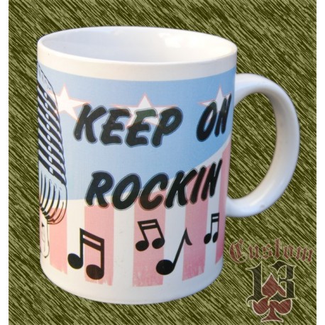 Taza de porcelana, keep on rockin