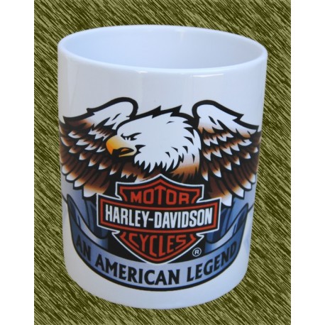 Taza de porcelana, Harley aguila