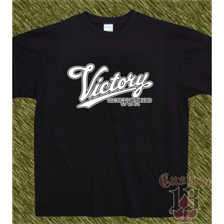 Camiseta negra, victory 