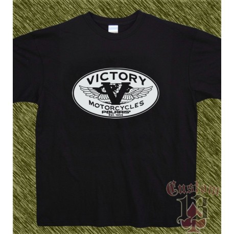 Camiseta negra, victory world