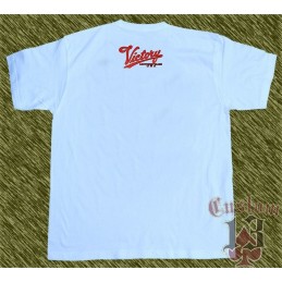 Camiseta blanca, victory, logo