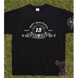 Camiseta negra, motor cycles custom