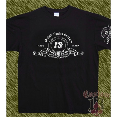 Camiseta negra, motor cycles custom