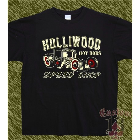 Camiseta, hot rod holliwood