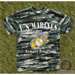 Camiseta camuflaje, semper fidelis