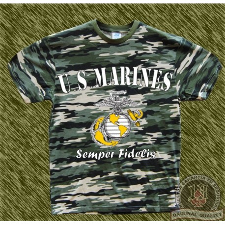 Camiseta camuflaje, semper fidelis