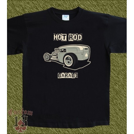 Camiseta, hot rod garage