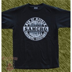 Camiseta negra, Sons of anarchy, logo redondo