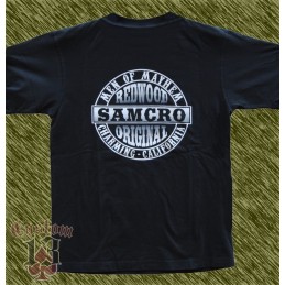 Camiseta negra, Sons of anarchy, logo redondo