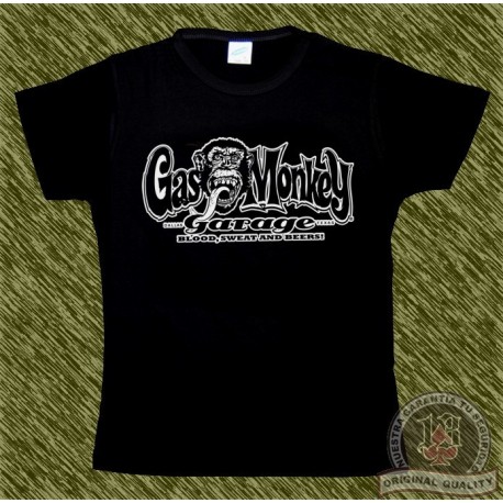 Camiseta negra de mujer, Gas monkey modelo 2