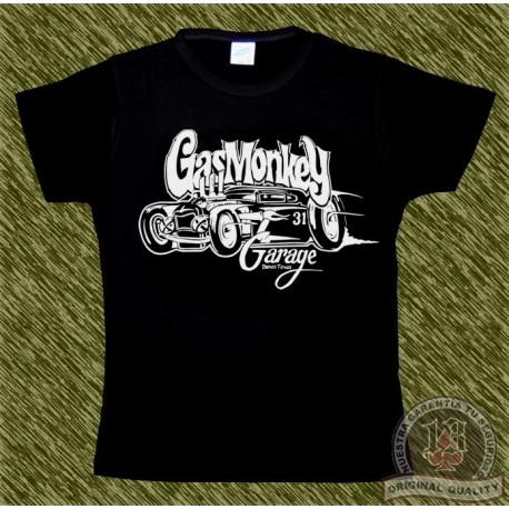 Camiseta negra de mujer, Gas monkey modelo 3