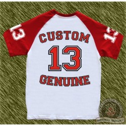 camiseta beisbol, custom 13 team, roja