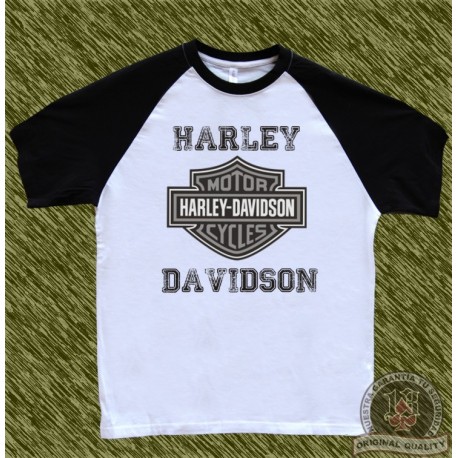 camiseta beisbol, harley negra