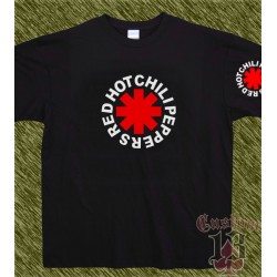 Camiseta negra, red hot chili peppers