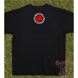 Camiseta negra, red hot chili peppers