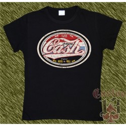 Camiseta negra de mujer, johnny cash