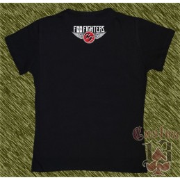 Camiseta negra de mujer, foo fighters