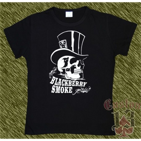 Camiseta negra de mujer, blackberry smoke