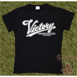 Camiseta negra de mujer, victory